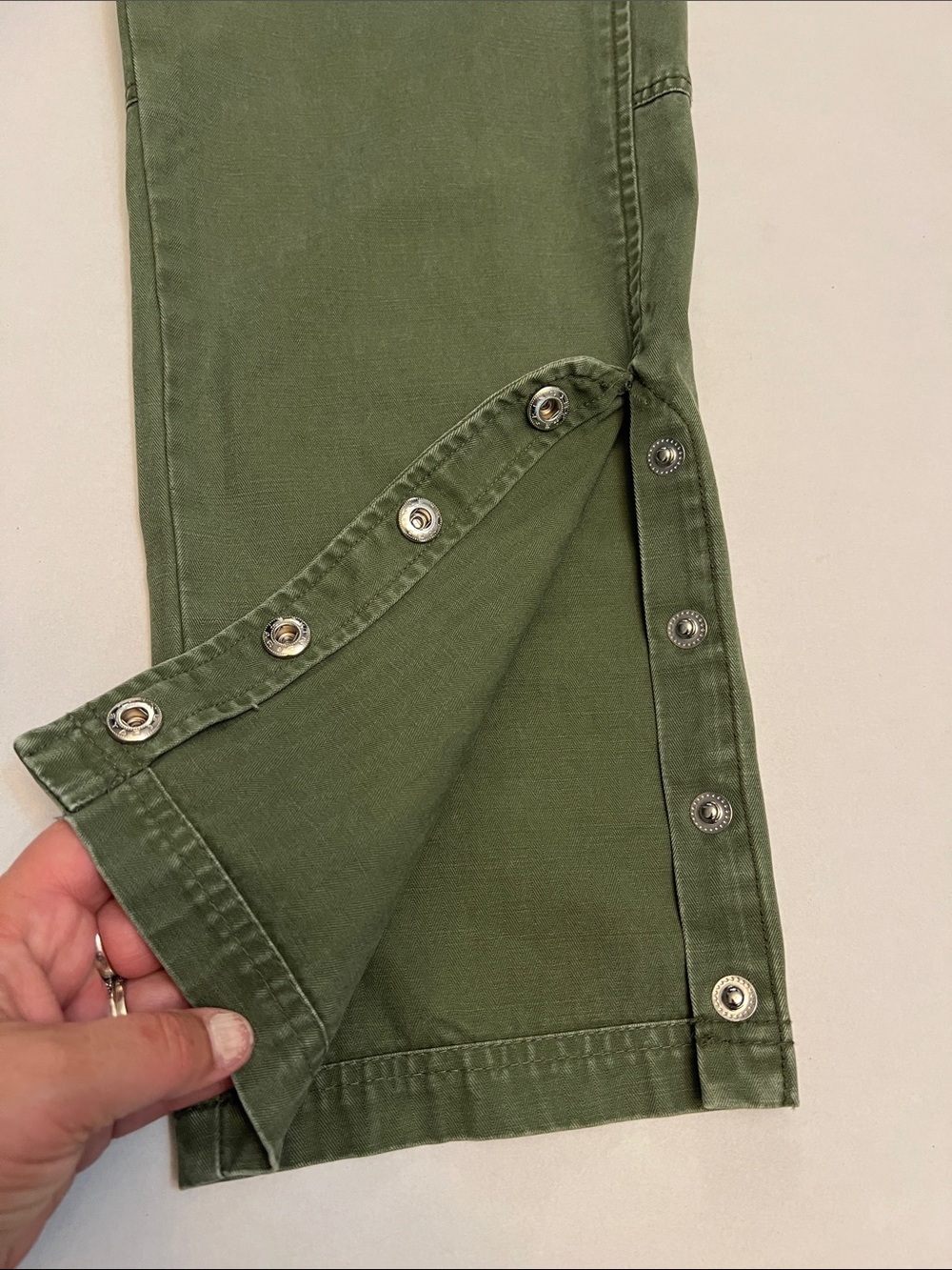 MARISSA WEBB UTILITY CARGO PANTS GREEN HIGH WAISTED 100% COTTON SIZE 4 WOMENS - Picture 16 of 16